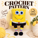 Yellow Square Crochet Pattern PDF