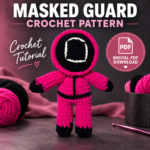 Pink Masked Guard Crochet Pattern PDF