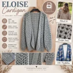ELOISE Cardigan Crochet Pattern PDF